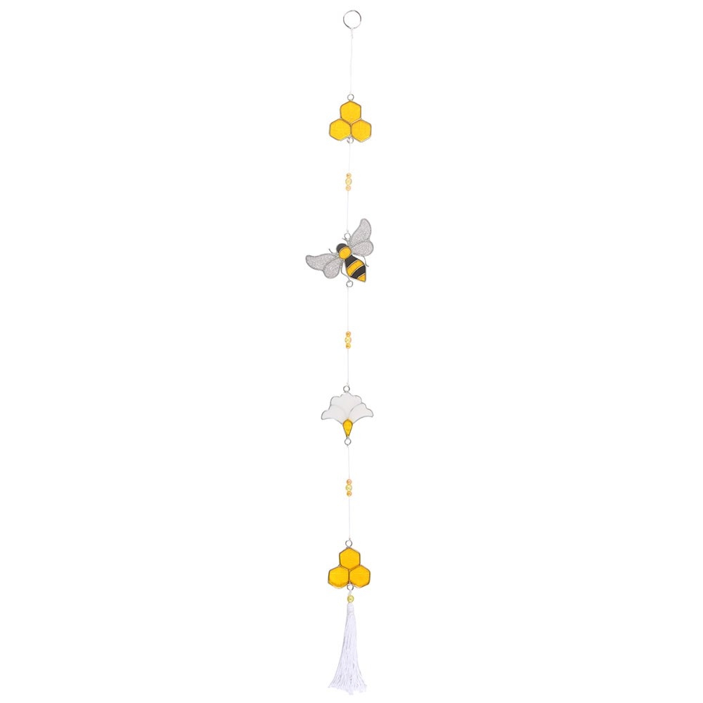 Something Different - String of Bee and Honeycomb Raamhanger/Suncatcher - Multicolours